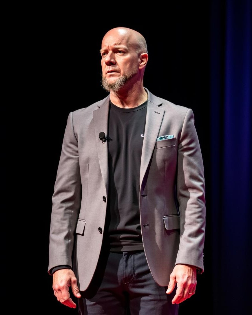 Jeff Schenck speaking on stage